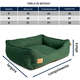 Cama Fábrica Pet Malaga Verde para Cães e Gatos