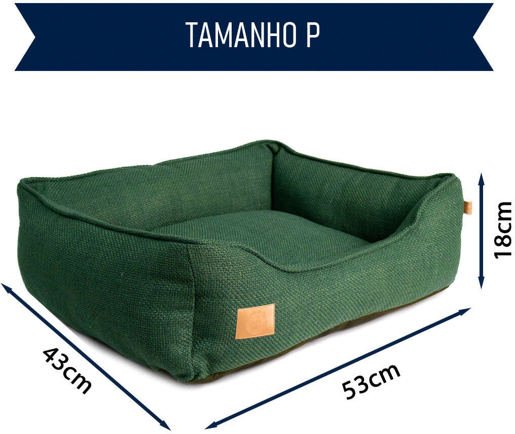Cama Fábrica Pet Malaga Verde para Cães e Gatos - Tam. P