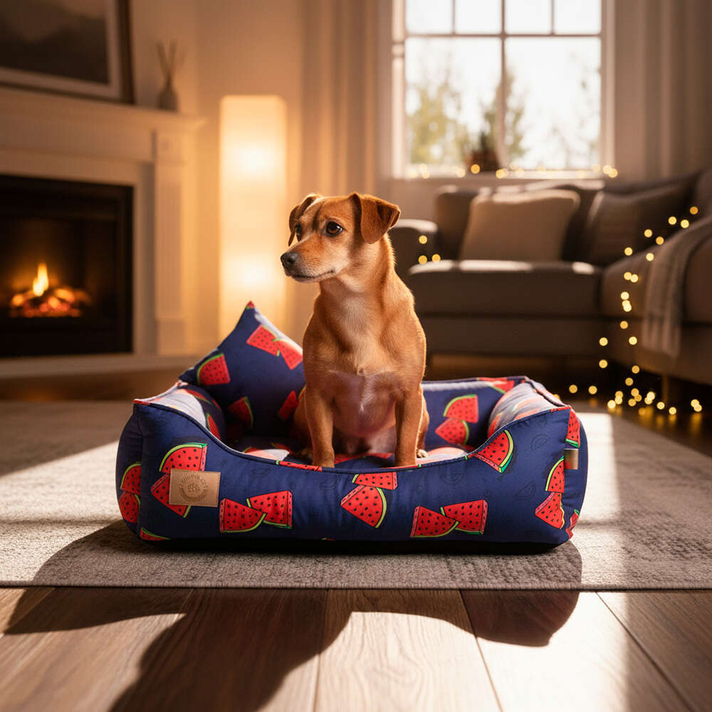 Cama Fábrica Pet Melancia Azul para Cães e Gatos - Tam. G