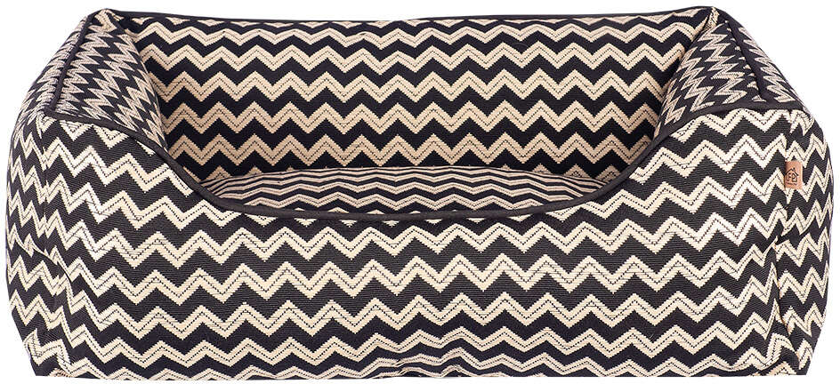 Cama Fábrica Pet Missoni Preta para Cães e Gatos - Tam. P
