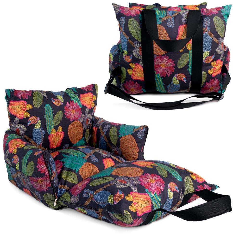 Cama Fábrica Pet Multibag Flor Noturna para Cães e Gatos - Tam. M