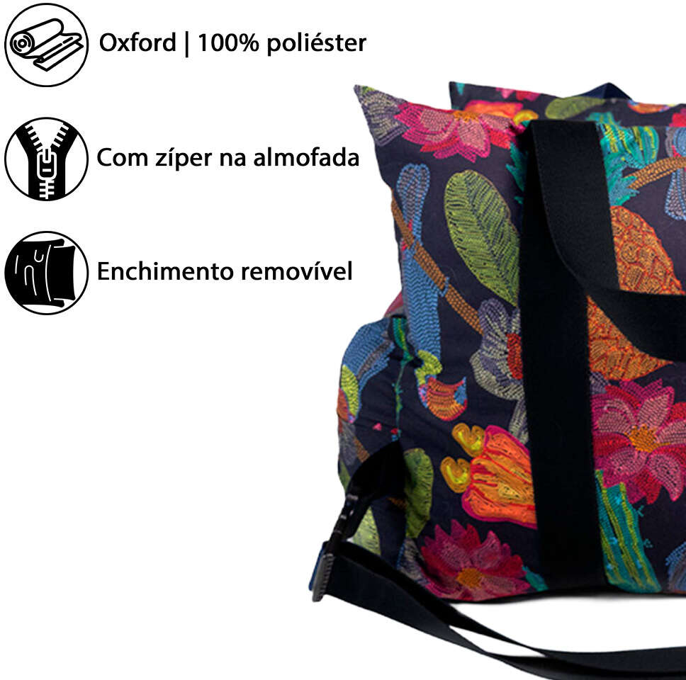 Cama Fábrica Pet Multibag Flor Noturna para Cães e Gatos - Tam. M