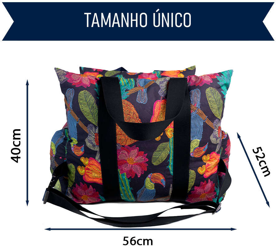 Cama Fábrica Pet Multibag Flor Noturna para Cães e Gatos - Tam. M