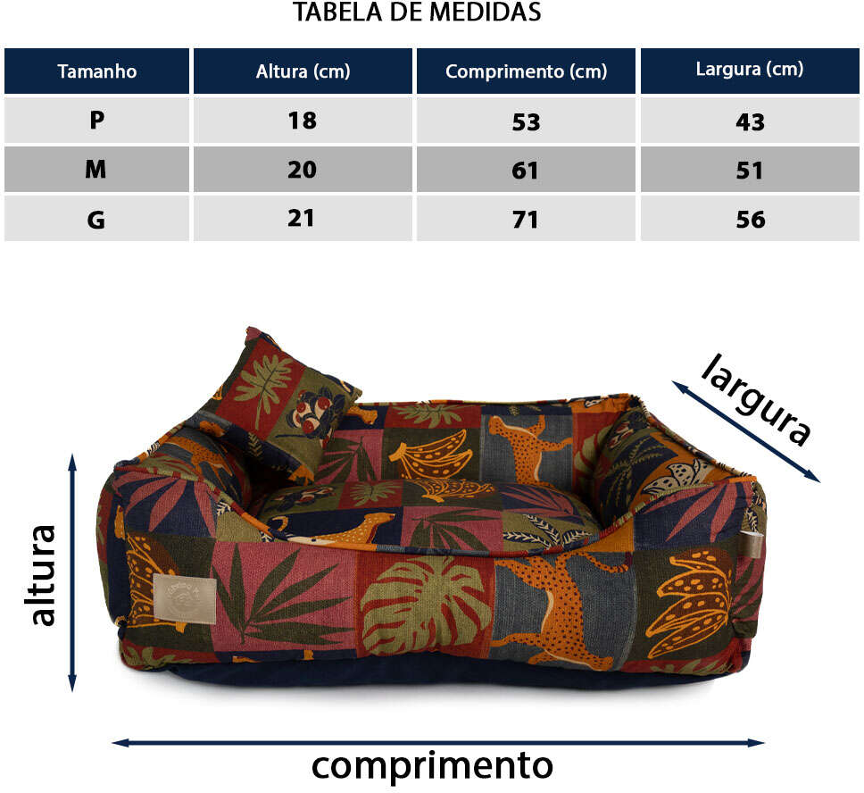 Cama Fábrica Pet Pantanal para Cães e Gatos - Tam. M