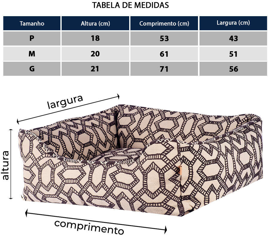 Cama Fábrica Pet Prada Preta para Cães e Gatos - Tam. P