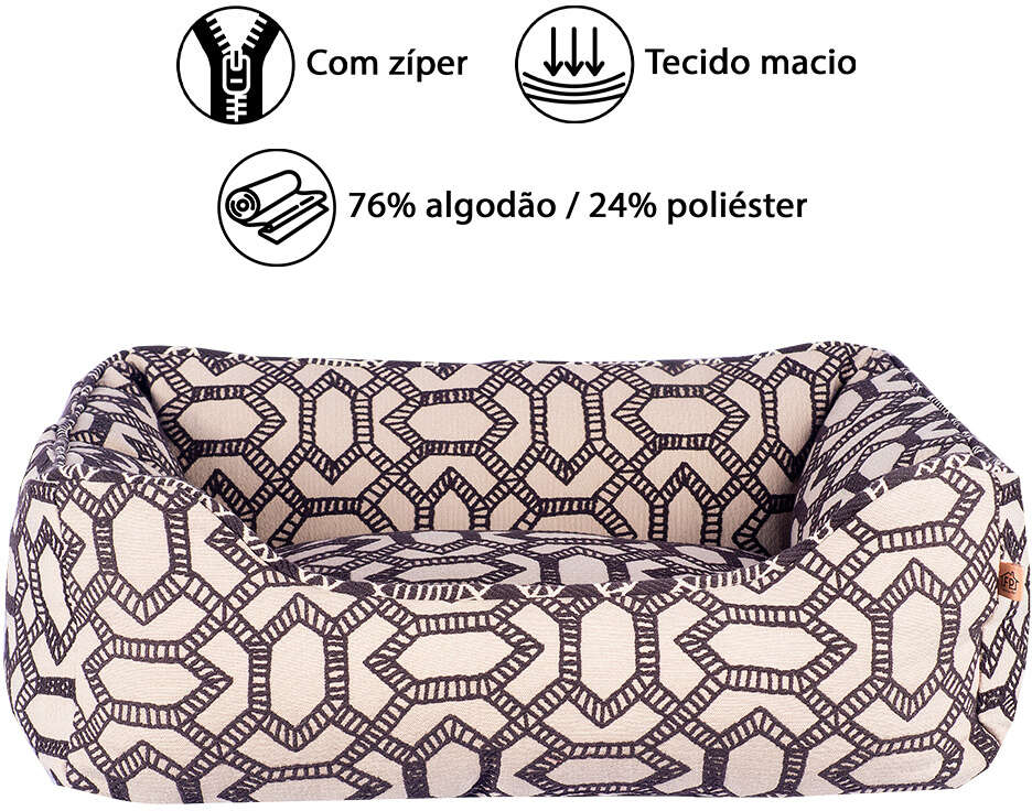 Cama Fábrica Pet Prada Preta para Cães e Gatos - Tam. P