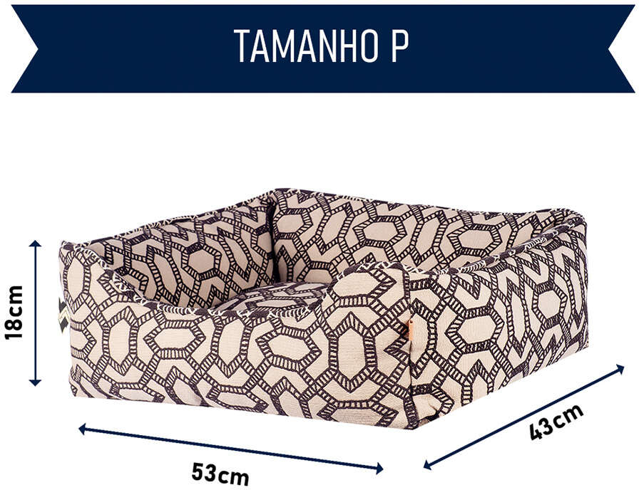 Cama Fábrica Pet Prada Preta para Cães e Gatos - Tam. P