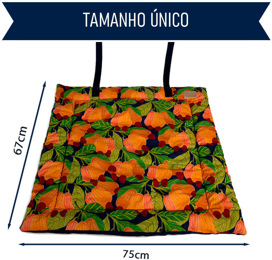 Colchonete Fábrica Pet Cajú Laranja para Cães e Gatos - Tam. Único