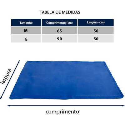 Tapete Gelado Fábrica Pet Azul para Cães e Gatos