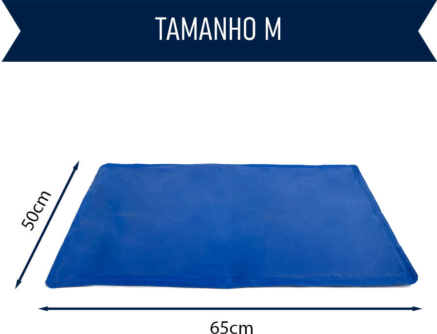 Tapete Gelado Fábrica Pet Azul para Cães e Gatos - Tam. M
