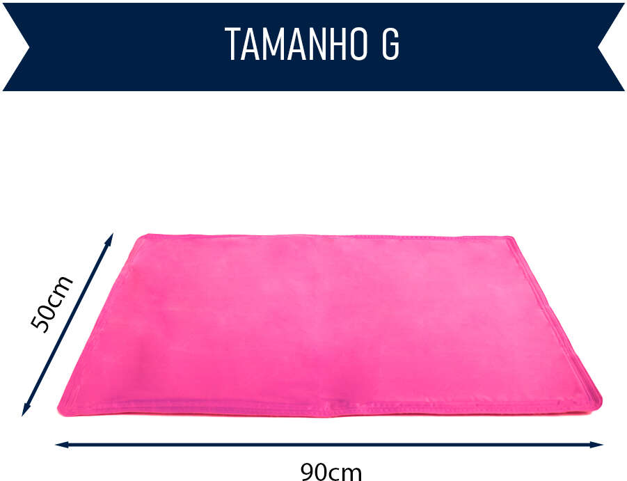 Tapete Gelado Fábrica Pet Pink para Cães e Gatos - Tam. G