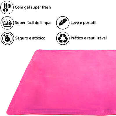 Tapete Gelado Fábrica Pet Pink para Cães e Gatos