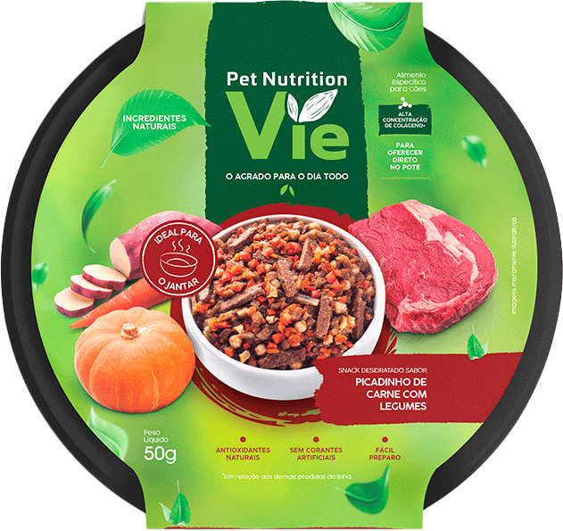Alimentação Natural Pet Nutrition Vie para Cães sabor Carne - 50 g