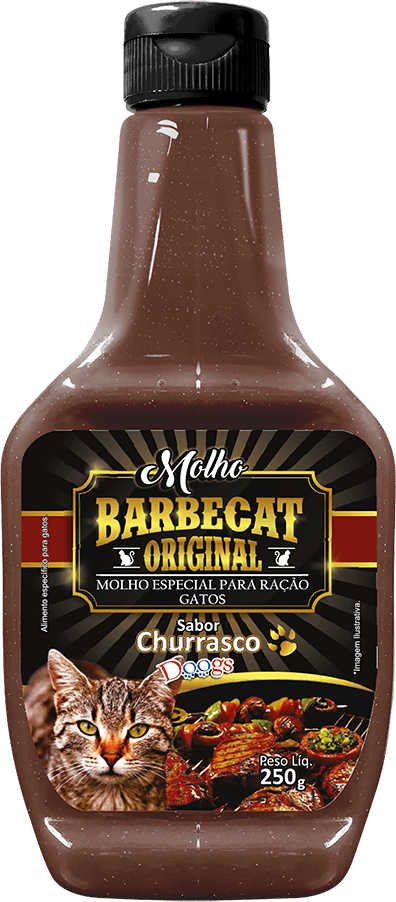 Molho Caats Barbecat Original para Gatos Adultos Sabor Carne - 250 g