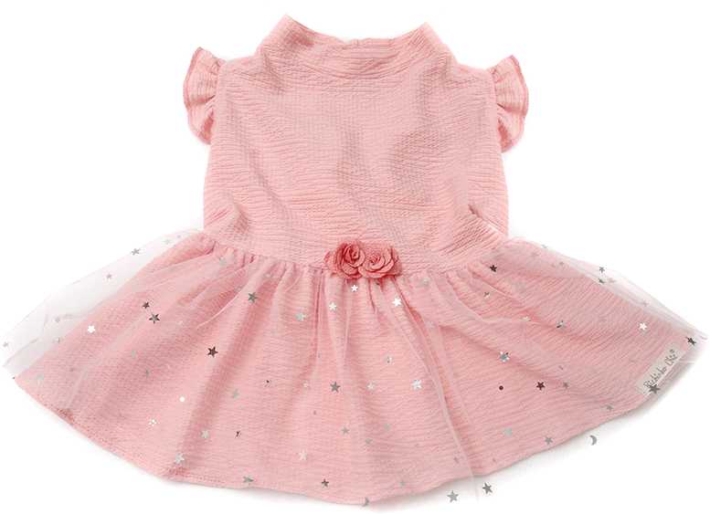 Vestido Bichinho Chic Fadinha para Cães e Gatos Rosa - Tam. 01