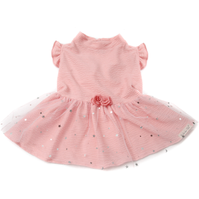 Vestido Bichinho Chic Fadinha para Cães e Gatos Rosa