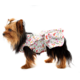 Vestido Bichinho Chic Borboletas para Cães e Gatos Bege