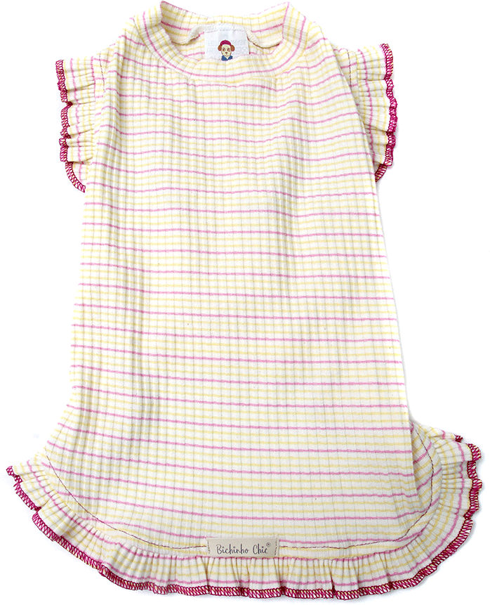 Vestido Bichinho Chic Encanto para Cães e Gatos Roxo - Tam. 07