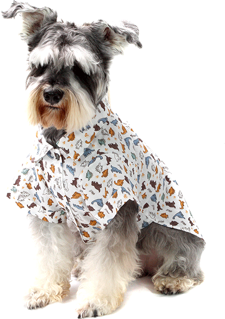 Camisa Bichinho Chic Dinossauro para Cães e Gatos Bege - Tam. 05