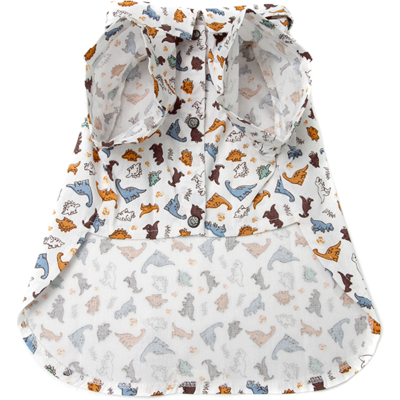 Camisa Bichinho Chic Dinossauro para Cães e Gatos Bege