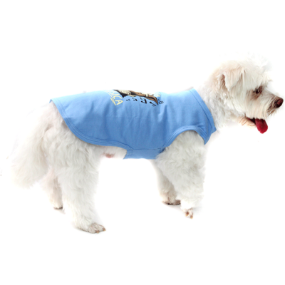Camiseta Bichinho Chic Musica para Cães e Gatos Azul