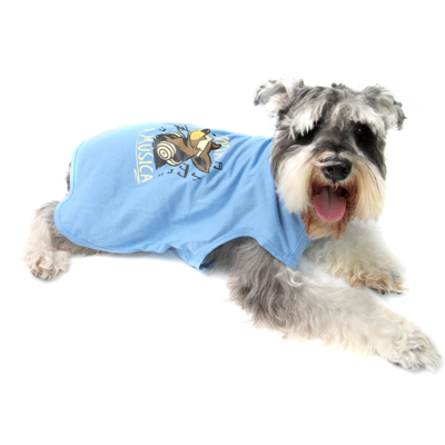 Camiseta Bichinho Chic Musica para Cães e Gatos Azul