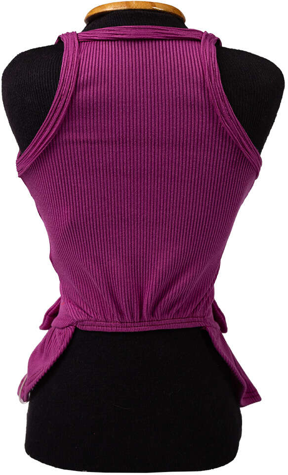 Vestido Fábrica Pet Canelado para Cães e Gatos Violeta - Tam. GG