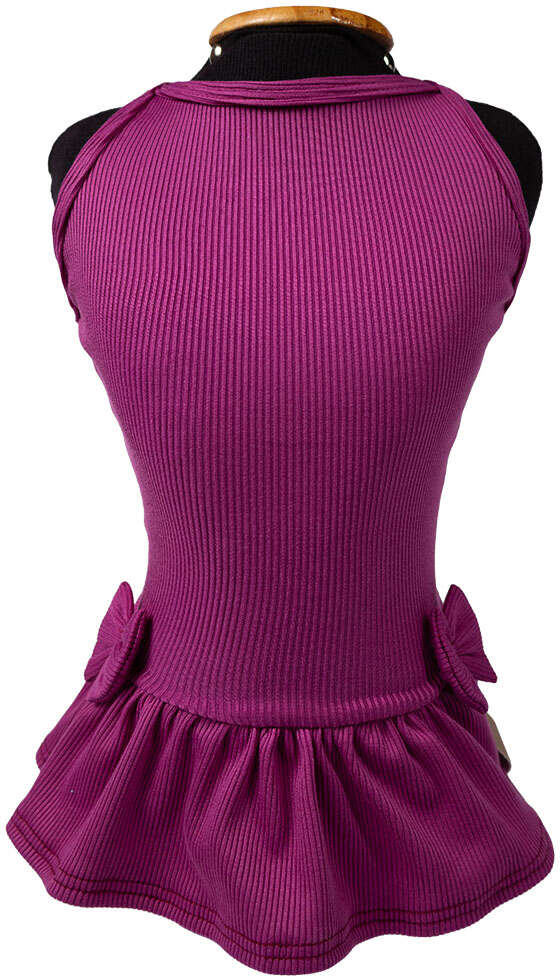 Vestido Fábrica Pet Canelado para Cães e Gatos Violeta - Tam. GG