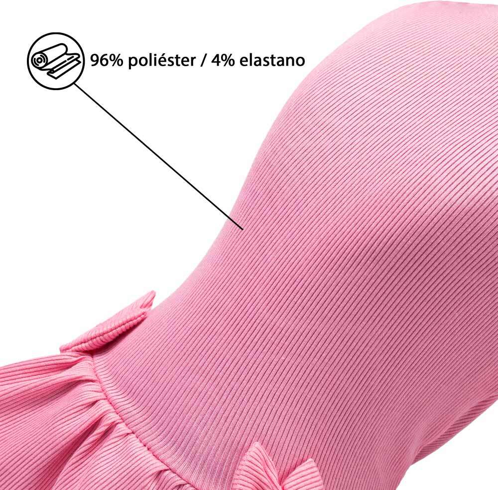 Vestido Fábrica Pet Canelado para Cães e Gatos Rosa - Tam. P