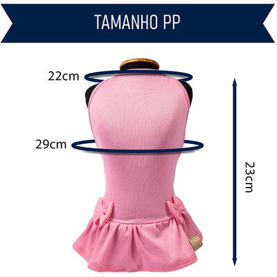 Vestido Fábrica Pet Canelado para Cães e Gatos Rosa