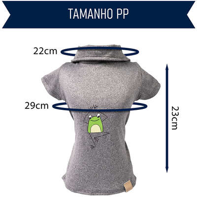 Polo Fábrica Pet Sapo para Cães e Gatos Cinza