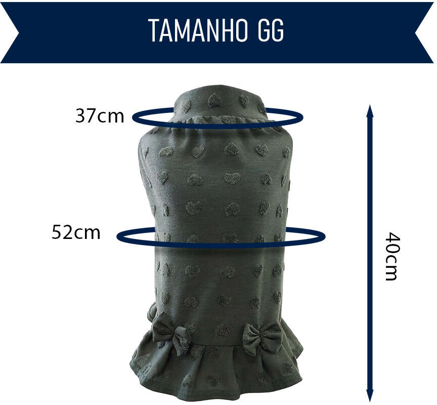 Vestido Fábrica Pet Coração para Cães e Gatos Verde - Tam. GG