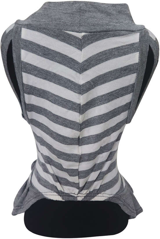 Vestido Fábrica Pet Listrado para Cães e Gatos Cinza - Tam. GG