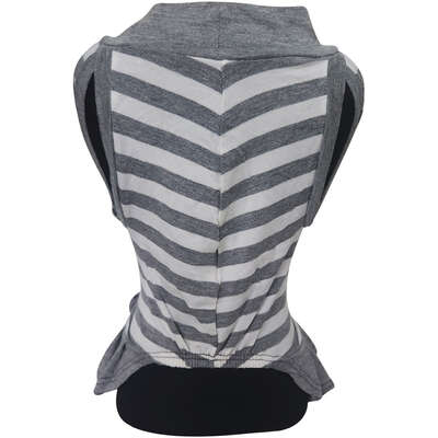 Vestido Fábrica Pet Listrado para Cães e Gatos Cinza
