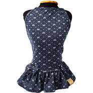 Vestido Fábrica Pet Laço para Cães e Gatos Azul - Tam. M