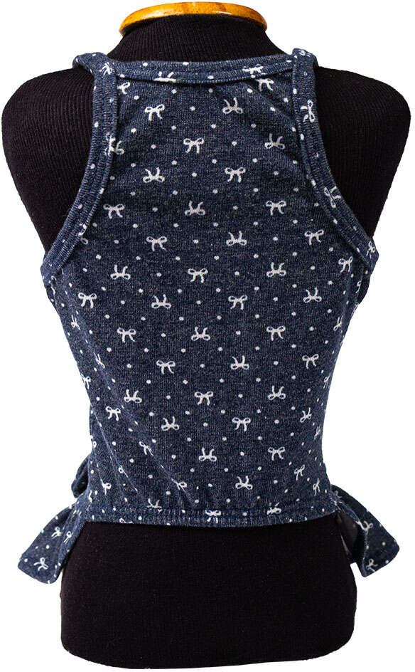 Vestido Fábrica Pet Laço para Cães e Gatos Azul - Tam. GG