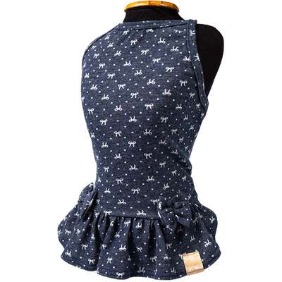 Vestido Fábrica Pet Laço para Cães e Gatos Azul