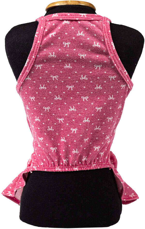 Vestido Fábrica Pet Laço para Cães e Gatos Rosa - Tam. P