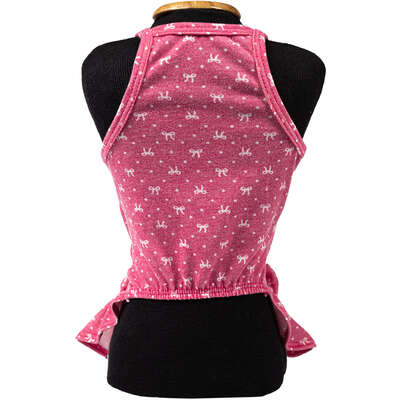 Vestido Fábrica Pet Laço para Cães e Gatos Rosa