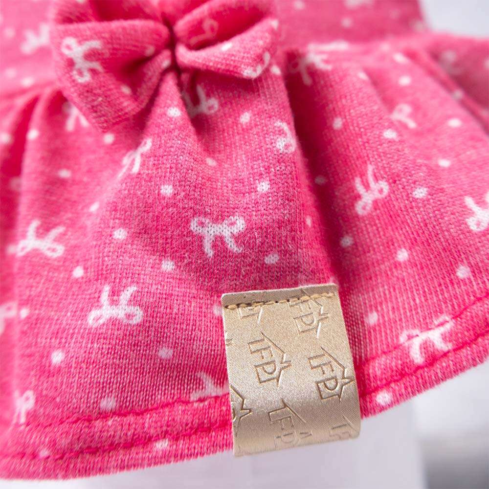 Vestido Fábrica Pet Laço para Cães e Gatos Rosa - Tam. P