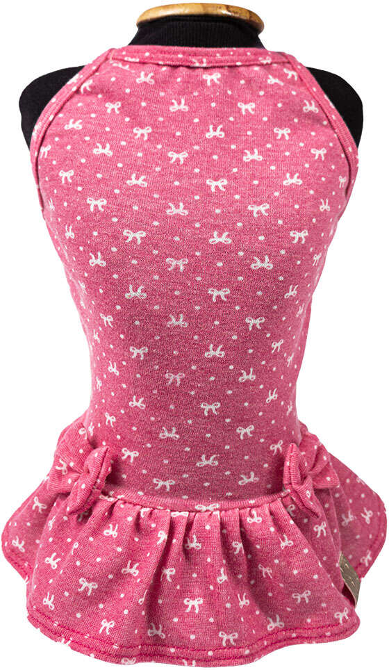 Vestido Fábrica Pet Laço para Cães e Gatos Rosa - Tam. P