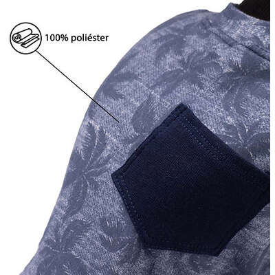 Blusa Gola Careca Fábrica Pet Estampada para Cães e Gatos Azul