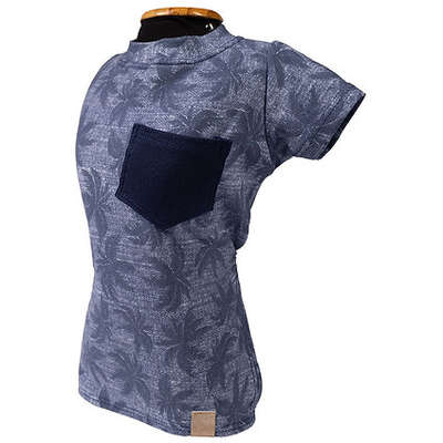 Blusa Gola Careca Fábrica Pet Estampada para Cães e Gatos Azul