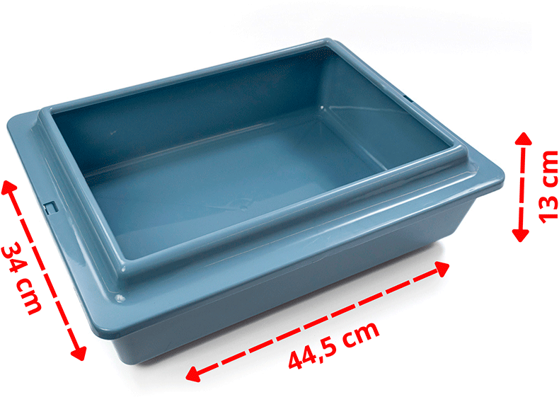 Bandeja Higiênica São Pet com Borda Azul para Gatos - Tam. Único