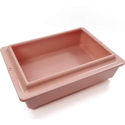 Bandeja Higiênica São Pet com Borda Rosé para Gatos