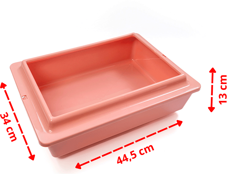 Bandeja Higiênica São Pet com Borda Rosé para Gatos - Tam. Único