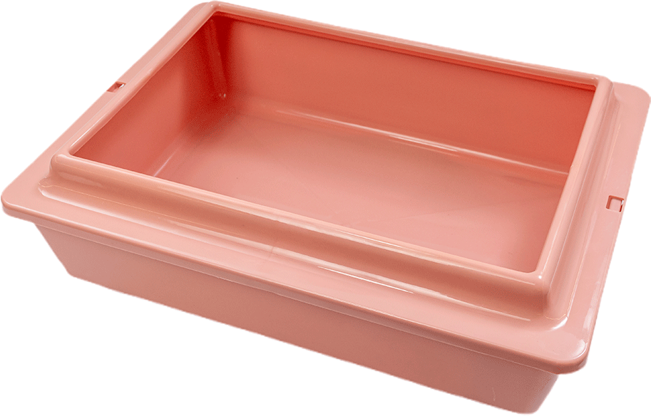 Bandeja Higiênica São Pet com Borda Rosé para Gatos - Tam. Único