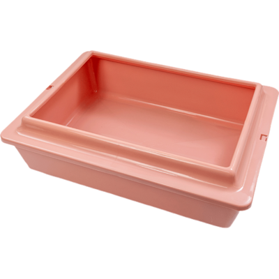 Bandeja Higiênica São Pet com Borda Rosé para Gatos”
