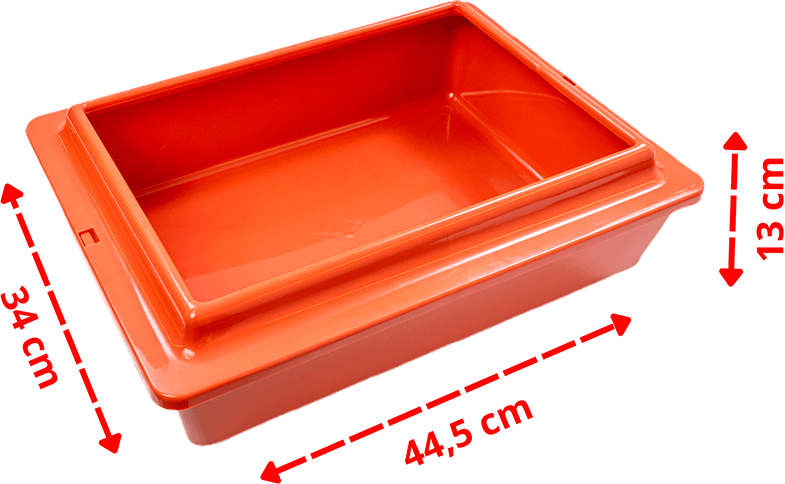 Bandeja Higiênica São Pet com Borda Terracota para Gatos - Tam. Único