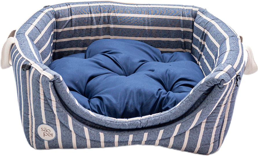 Cama Iglu São Pet Toca Sancho Azul para Cães e Gatos - Tam. G